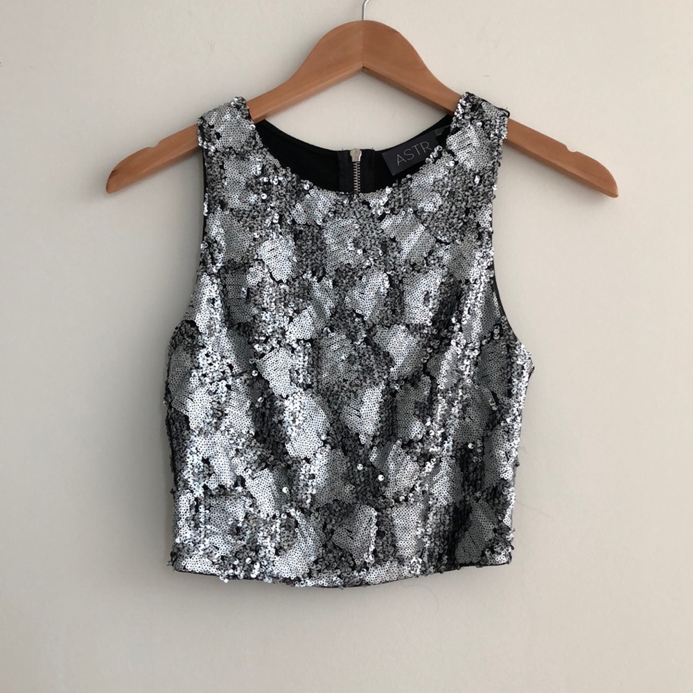 ASTR sequin crop top
